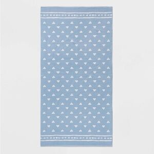 Threshold Beach Towel Size is 36x72 Cotton Terry Cloth Geometric Design